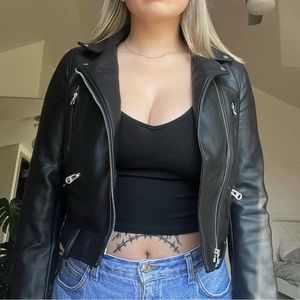 Zara faux leather jacket